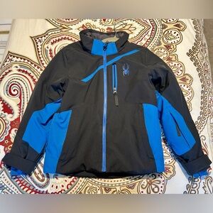 Spyder Kids Black and Blue Winter Ski Jacket Size 8